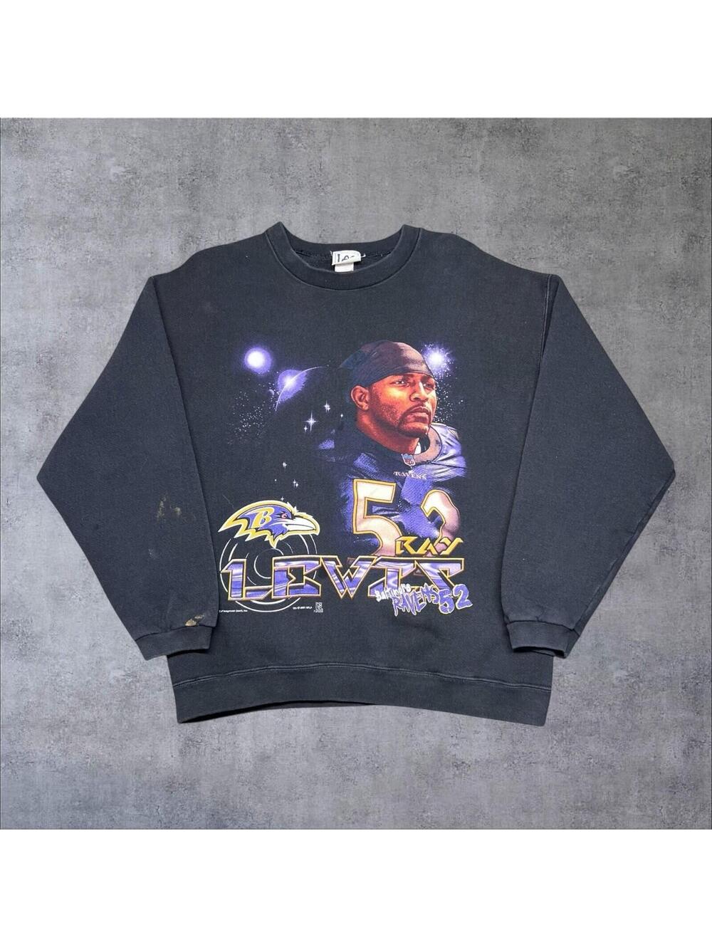 Vintage 2001 Lee Baltimore Ravens Ray Lewis Football Player Sweatshirt Large Men